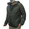 Fantasy Piumino Ecologico Giacca Leggera Cappuccio 100 grammi Uomo