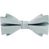 axy Papillon da uomo con fiocco, già legato, cresima regolabile, colore matrimonio FLI4B, grigio., Taglia unica