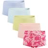 INNERSY Mutande Bambina, 12-14 Anni, Leopardo, Blu, Rosa, Verde, Azzurro