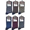 Renato Balestra 6 Paia Calze da Uomo Estive Colorate con in Filo di Scozia - Elasticizzate - Made in Italy - Resistenti - Lunghe e Corte Eleganti (39/42, Flux Alto)