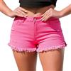 TACSTRUN Denim Shorts Donna A Vita Alta Strappato Jeans Elastici Corti Distressed Sfilacciato Denim Hot Breve