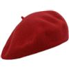 Melegari Berretto Basco Donna | 100% Lana | Margie Beret | Made in EU (Rosso 001)
