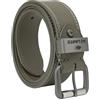 No Limits No Limtis Cintura Uomo in Vera Pelle con Doppia Cucitura, Alta 4 cm, Fibbia Nickel Free, Accorciabile, Con Scatola, Verde Militare