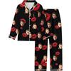 Generico Pigiama Personalizzato Uomo Donna Set con Foto in Seta 2 Pezzi con Top Aperto Davanti e Pantaloni Pigiami Abbinati Coppia Fidanzati Divertente per Casa San Valentino Natale,Festa della Mamma papà