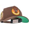 Mitchell & Ness - Cappello NBA Marrone Verde | Pro Crown Fit | con chiusura Snapback regolabile, Milwaukee Bucks, Taglia unica