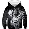 Ocean Plus Felpa con Cappuccio per Ragazzi Colorati per Bambini Pullover a Maniche Lunghe Pullover con Stampa Digitale Unisex (M (Körpergröße: 135-140cm), Due Piccoli Gattini)