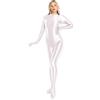 SOFSOT Bodysuit Completo Lucido da Donna Costume da Bagno a Pezzo Unico Con Cerniera Posteriore Lucido