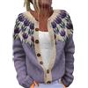 Chanpning Cardigan Da Donna Stile Etnico Vintage Floreale Invernale Maglione Donna In Lana Elegante Sciolto Comodo Giubbotto a Maglia Sul Davanti Maglieria In Sherpa Caldo Leggero Lungo Senza Cuciture Pullover