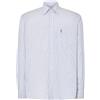 El Búho Nocturno Camicia Uomo Maniche Lunghe Popeline a Righe con Tasca Easy Iron Extra Soft, 50% Rayon derivato dal bambù, 50% Poliestere, Blu 0304, 3XL