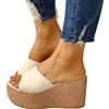 Fulidngzg Sabot Donna Estivi Eleganti Plateau Casual Mare Infradito Zeppa Sughero Alta Top Comode Aperta Scarpe Slip-On Ciabatte Bohemia Estive