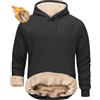 crazy bean Felpa Uomo con Cappuccio in Pile Foderata Hoodie Imbottita Calda | Pullover Invernali Termica, a Maniche Lunghe, Invernale Sportivo Basic Casual, Trekking Palestra
