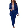 Richymfa Tailleur Donna Eleganti da Cerimonia Pantaloni e Giacca Completo da Donna con Risvolto Business Suit con Bottone Completi di Pantaloni 2 Pezzi per Matrimoni e Feste