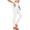 Havideto Leggings invernali da equitazione da donna, con imbottitura completa, termica, da equitazione, foderati in pile, impermeabili, con passanti per cintura, bianco, S