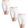 wirarpa Pantaloncini Sottogonna Boxer Donna Cotone Vita Alta Mutande Shorts Elasticizzati Pacco da 3 Bianca Taglia S