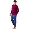Noidinotte; more than pyjamas Noidinotte - Pigiama Punto Milano Rigato. - XL Bordeaux