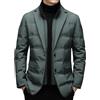 Generisch Piumino invernale da uomo, doppio bottone, casual, blazer, colletto alla coreana, giacche, giacca invernale calda, ripiegabile, tempo libero, giacca trapuntata, giacca da business completo