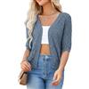 GRACE KARIN 2025 Cardigan da donna a maniche corte con scollo a V maglioni aperti sul davanti in maglia con bottone all'uncinetto bolero coprispalle top