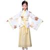 Lazutom Vestito da Hanfu tradizionale cinese da bambina, per Halloween, Natale, feste, Giallo, 150:Recommended height:145-150cm