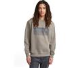 G-STAR Uomo Stacked Old Skool Logo Sweater, Beige (elephant skin D25099-D733-G106), S