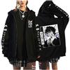 zhedu Bungou Stray Dogs Pullover con Cerniera Taglie Forti Felpe con Cappuccio Manga Anime Giapponesi Unisex per Adolescenti Harajuku Spalla Cadente Casual Hip Hop Streetwear (Color 05,L)