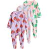 NEXT Bambina Confezione da 3 Tutine Bebè con Zip bidirezionale Luminoso 3 Mesi-6 Mesi