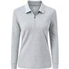 MoFiz Polo Donna Manica Lunga Poloshirt Lavoro Camicia Sportiva Golf Top con Cerniera
