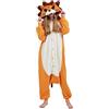 Simzoo Pigiama Intero Animali Unisex Kigurumi Adulto Carnevale Onesie Cosplay Halloween Costume per Donna Uomo Sleepwear