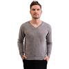 CASH-MERE.CH Pullover | Sweater | Maglione con Scollo a V da Uomo 100% Cachemire (Grigio, XXL)