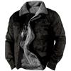 HANXIULIN Giacconi Lunghi Invernali Giacca da uomo a camicia scozzese in lana foderata calda Giacca invernale spessa e pesanteGiacca classica con cerniera con risvolto Abbigliamento Invernale (Black, XL)