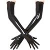 Kangxinsheng Schwarze Lange Latex Handschuhe für Damen und Herren,Wet Look Handschuhe aus Naturkautschuk Cosplay Kostüm Party Clubwear