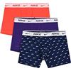 NIKE Trunk 3Pk Color Bl Voi Swsh Print/Li Crmsn/CR, X-Large 407 - BL Voi SWSH Print LI Crmsn CR X-Large