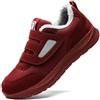 Generico Scarpe Ortopediche Hallux Valgus e per Diabetici Anziani, Pantofole Invernali Imbottite Calde Antiscivolo, Scarpe Comode Larghe per Donna e Uomo(Red,Men6=Women7=38EU)