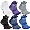 Rainbow Socks - Donna Uomo Colorate Calze Sportivi di Cotone - 6 Paia - Bianco Porpora Grigio Blu Marina Nero - Taglia 36-38