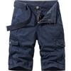 Generico Bermuda Cargo Uomo Estivi Cargo Leggeri Short Estivo Pantaloncini da Lavoro Uomo Tattici Leggero Bermuda Sportivi Cargo Shorts con Tasche