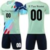 OPUTWDF Completo Calcio Bambino Personalizzata con Numero Nome Team Logo Maglia Calcio per Donne Uomini e Bambini - Maglia da Calcio