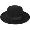 CaySep Fedora Cappello da donna con fascia larga per uomo e donna, cappello Panama, cappello trilby, per autunno e inverno, colore: nero, Nero , M