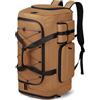 TAIHOYIN Borsa da Viaggio e Borsone Sportiva da Uomo 70L Grande Zaino Palestra con Porta Scarpe per Viaggio, Campeggio, Sport, Marrone