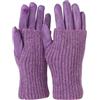 styleBREAKER Guanti da donna 3 in 1 per touchscreen con polsino in maglia rimovibile | Guanti invernali | 3 varianti d'uso | Morbidi, caldi ed elastici in molti colori, colore:Lillà