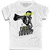 3styler T-Shirt Uomo Bianca Ispettore Callaghan - Dirty Harry - Linea Collection - Cotone Fiammato (Slub) 150 gr/mq