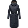 Navahoo Cappotto invernale da donna caldo parka lungo con colletto alto e morbido cappuccio Hokulanii XS-XXL, blu navy, M