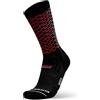 Oxeego Calze Trail Running a Compressione, Termiche, Ossigenanti e Antibatteriche - Calzini Rinforzati da Corsa su Strada e Terreni Misti (Trail 2024 - Rosso/Grigio 43/46)