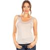 EGI Canotta Donna Spallina Larga Cashmere Ultra Light (L/XL, Noce)
