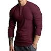 Lehmanlin Henley a Maniche Lunghe,Maglia Termica, Camicie Muscolari Cotone Slim Fit
