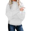 riou Maglione da Donna in Cashmere A Collo Alto in Pura Lana Lavorata A Maglia per Invernali Girocollo Pullover Donna Maglioni Eleganti Maglioni Lunghi Maglione a Trecce con Collo Arrotondato