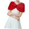 WRITWAA Scialle da Sposa in Lana Sintetica per Inverno, Tippet Caldo in Fibre Acriliche, Design Elegante e Semplice, per Feste e Cerimonie Invernali
