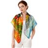 PoeticEHome Scialli in Cashmere per Donna 90x90 cm - Sciarpe Quadrate Leggere come una Piuma con Stampa Artistica, Confezione Regalo