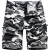 Generic Pantaloncini cargo da uomo, mimetici, corti, per attività all'aria aperta, con tasche multiple, da uomo, per sport, mimetico, con chiusura lampo, bermuda cargo, grigio., M