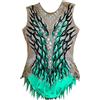 Kmarouse Body Da Ginnastica Ritmica Con Diamanti Scintillanti, Elegante Body Da Danza for Gare E Allenamenti for Ragazze(S)