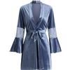 ENWWCH Camicia da Notte da Donna in Pigiama Sexy Autunno e Inverno con Camicia da Notte in Pizzo con Imbottitura sul Petto for la casa per Case(40-50kg)