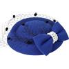 QUUPY Cappello da donna vintage con fiocco e velo, clip laterale, cappello fascinator per feste, nero
